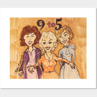 9 TO 5 Dolly Parton Jane Fonda Lily Tomlin Posters and Art